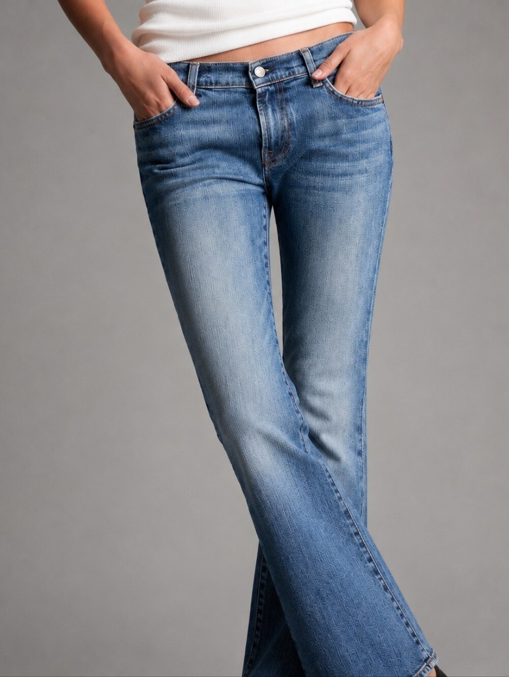 Vintage Y2K 7 For All Mankind Low Rise Bootcut Jeans Womens Size Estimate 30